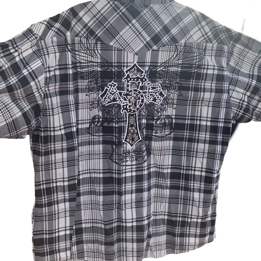 Beyond the Limit Mens Y2K Shirt Sz 4X 5AR Embroidered PearlSnap Harley D Style
